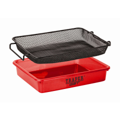 TRAPER лоток с ситом 31x26x7 см, 2 мм, красный