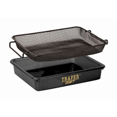TRAPER лоток с ситом 31x26x7 см, 3 мм, черный