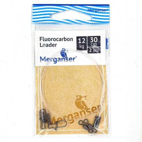 Поводок Merganser флюорокарбоновый, 12 кг, 30 см, 2 шт
