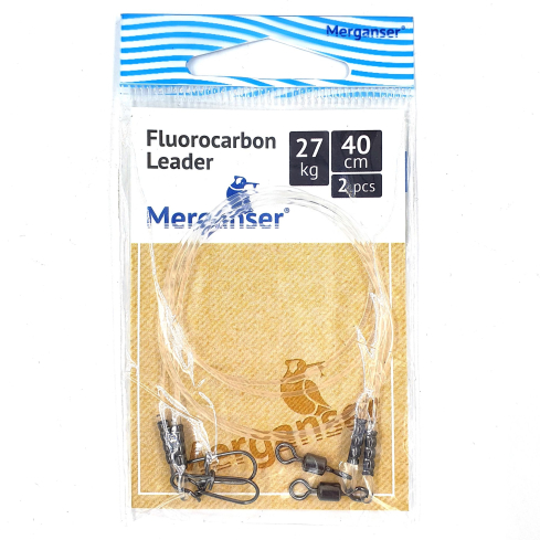 Поводок Merganser флюорокарбоновый, 27 кг, 40 см, 2 шт