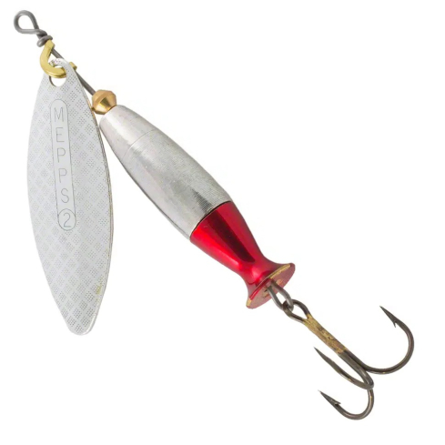 Mepps AGLIA LONG HEAVY-3 24g Silver-Silver/Red