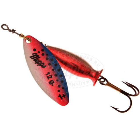 Mepps AGLIA LONG HEAVY-1+ 12g Rainbo/Silver-Silver/Red
