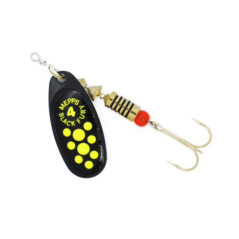 Mepps BLACK FURY-4 8,0g Black/Chartreuse Dots