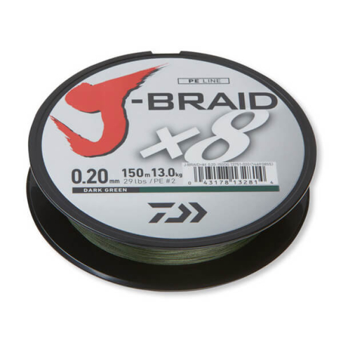 Daiwa J-Braid X8 0.10mm 150m dark green