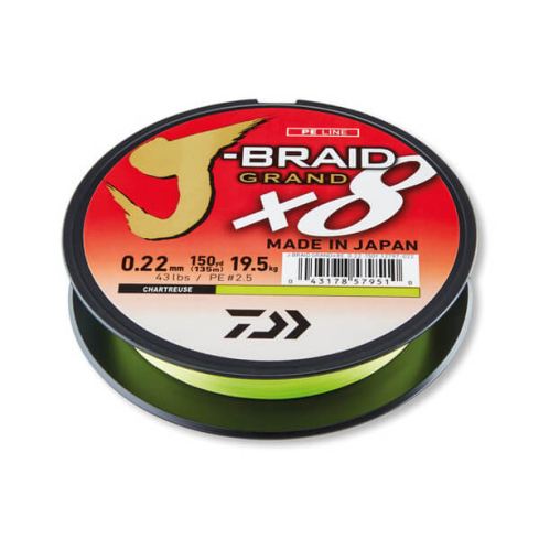 Daiwa Grand X8E 0.13mm 135m chartreuse