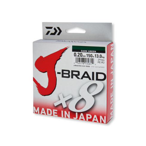 Daiwa J-Braid X8 0.24mm 150m dark green