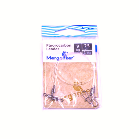 Поводок Merganser флюорокарбоновый, 9 кг, 25 см 2 шт