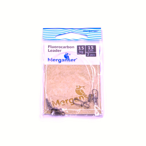 Поводок Merganser флюорокарбоновый, 15 кг, 15 см 2 шт