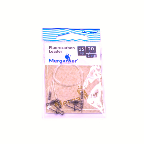 Поводок Merganser флюорокарбоновый, 15 кг, 20 см 2 шт