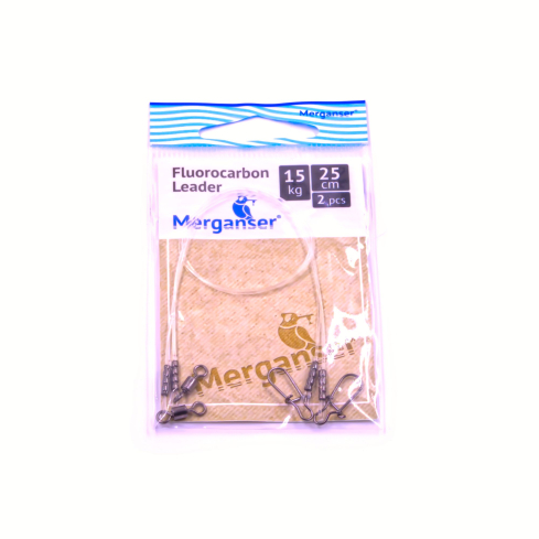 Поводок Merganser флюорокарбоновый, 15 кг, 25 см 2 шт