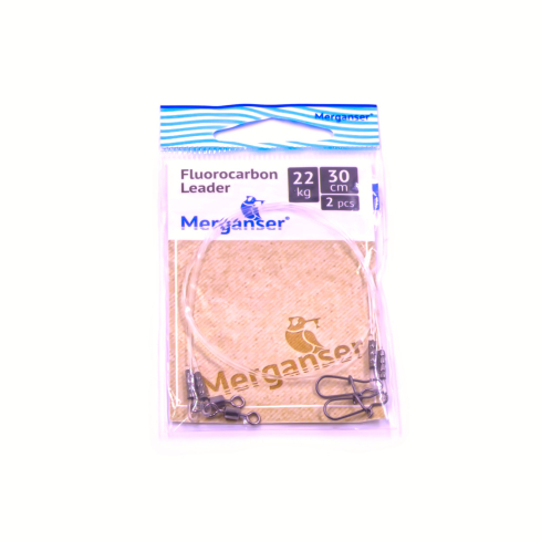 Поводок Merganser флюорокарбоновый, 22 кг, 30 см 2 шт