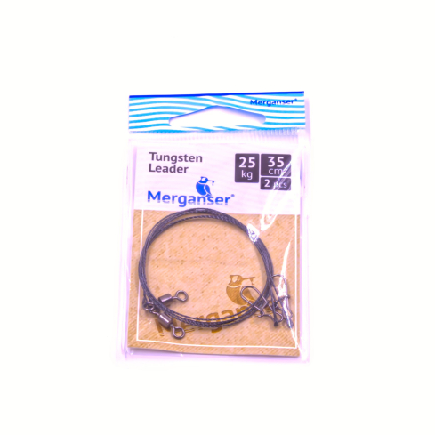 Поводок Merganser вольфрамовый, 25 кг, 35 см, 2 шт