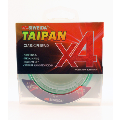 Шнур рыболовный SWD Taipan Classic PE X4 0.16мм 135м 9.10кг светло-зеленый