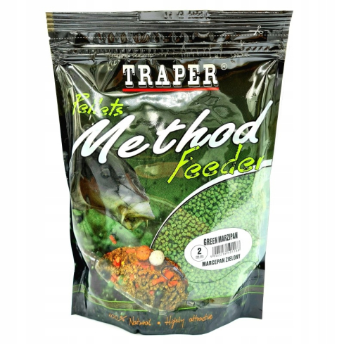 TRAPER Method Feeder Pellet Martsipan roheline 2mm/500g