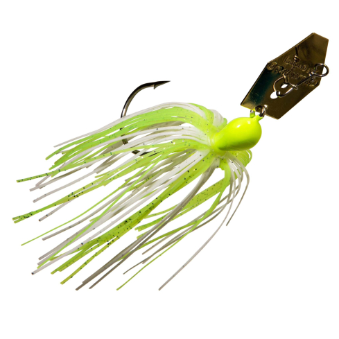 Chatterbait Original 1/4 oz/7g Chartreuse/White/Gold Blade