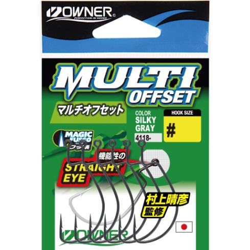 Multi Offset hook Owner 4118-136 3/0 magic fusso