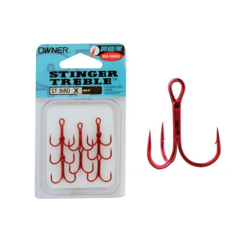 Treble Owner 5636-123 2/0 red (5pcs)