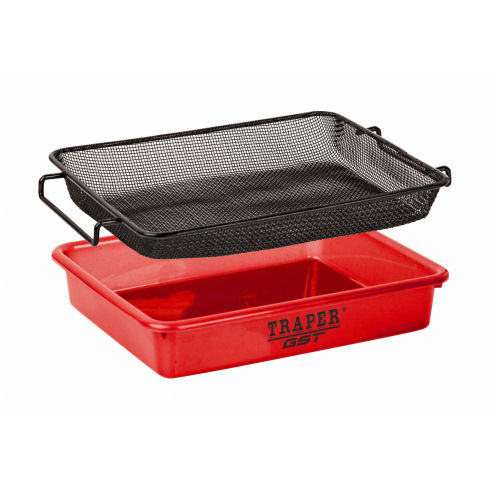 TRAPER лоток с ситом 31x26x7 см, 2 мм, красный