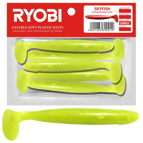 Soft lure Scented Ryobi Skyfish 71mm CN002 5pcs