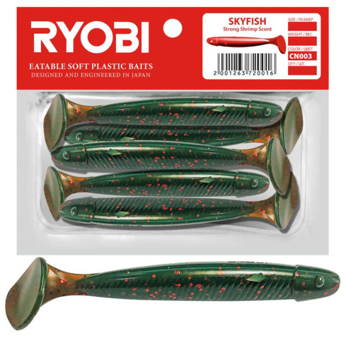 Soft lure Scented Ryobi Skyfish 71mm CN003 5pcs