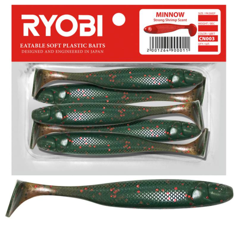 Silikoonlant söödav Ryobi Minnow 76mm CN003 5tk