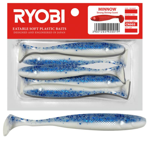 Silikoonlant söödav Ryobi Minnow 93mm CN005 5tk