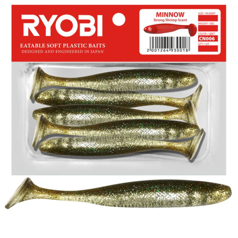 Silikoonlant söödav Ryobi Minnow 93mm CN006 5tk
