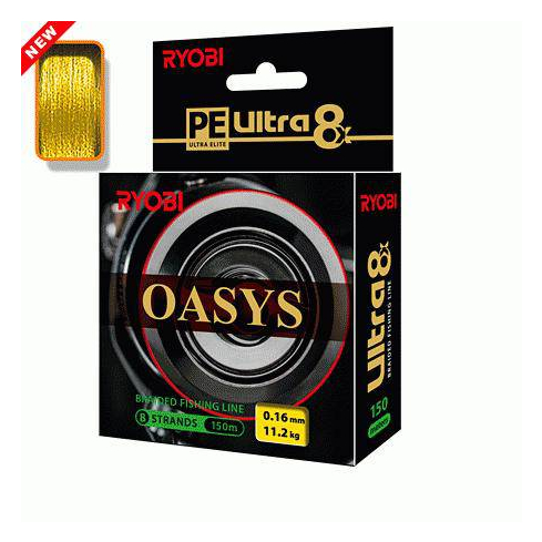 Braided fishing line Ryobi Oasis 0,16mm/11,20kg 150m yellow