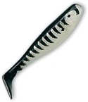 Soft lure SHADKA - 8 cm, zebra black/white