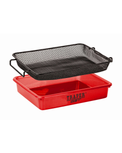 TRAPER лоток с ситом 31x26x7 см, 3 мм, красный