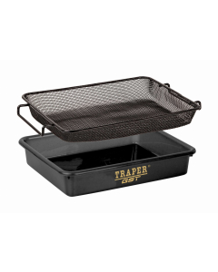 TRAPER лоток с ситом 31x26x7 см, 2 мм, черный